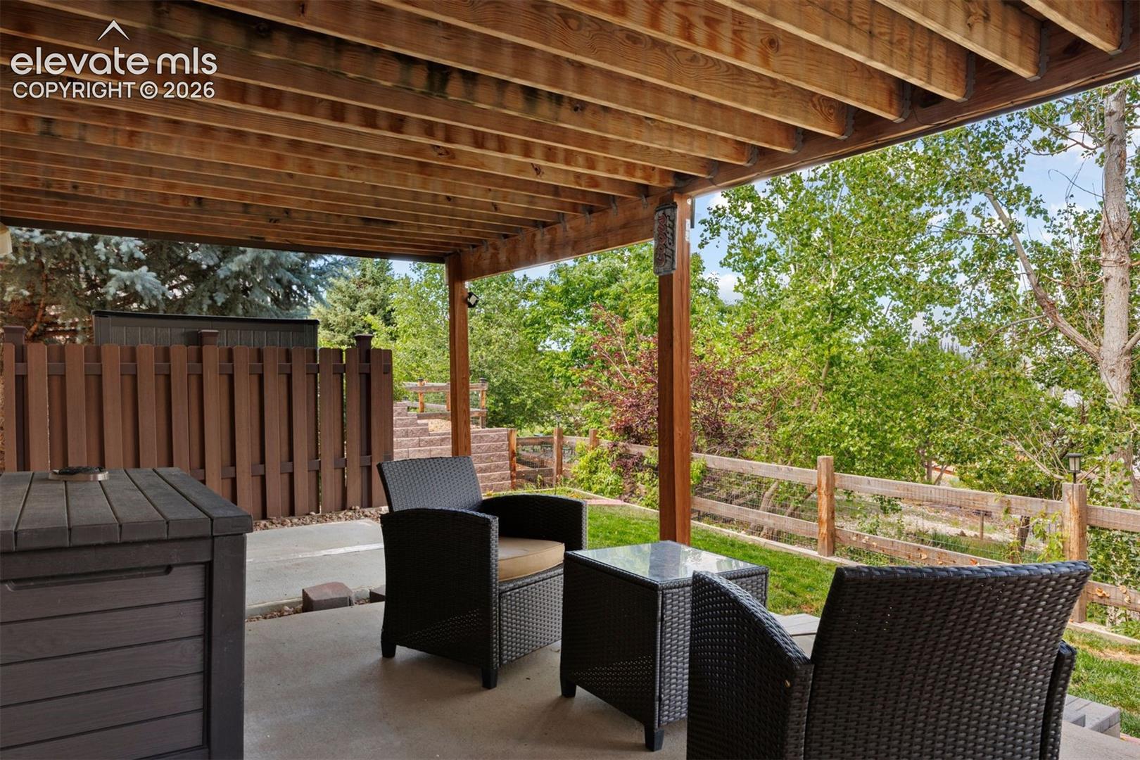 Back patio. There is also a hot-tub pad. 