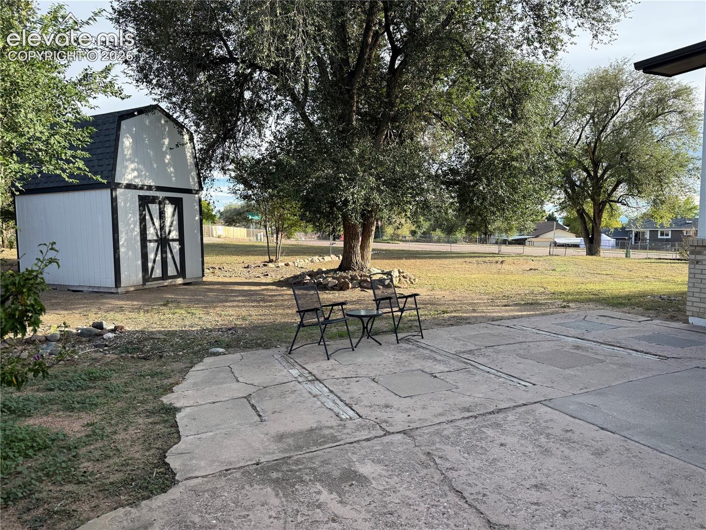 Large shed with upper level storage- no HOA- how would you design your dream backyard?