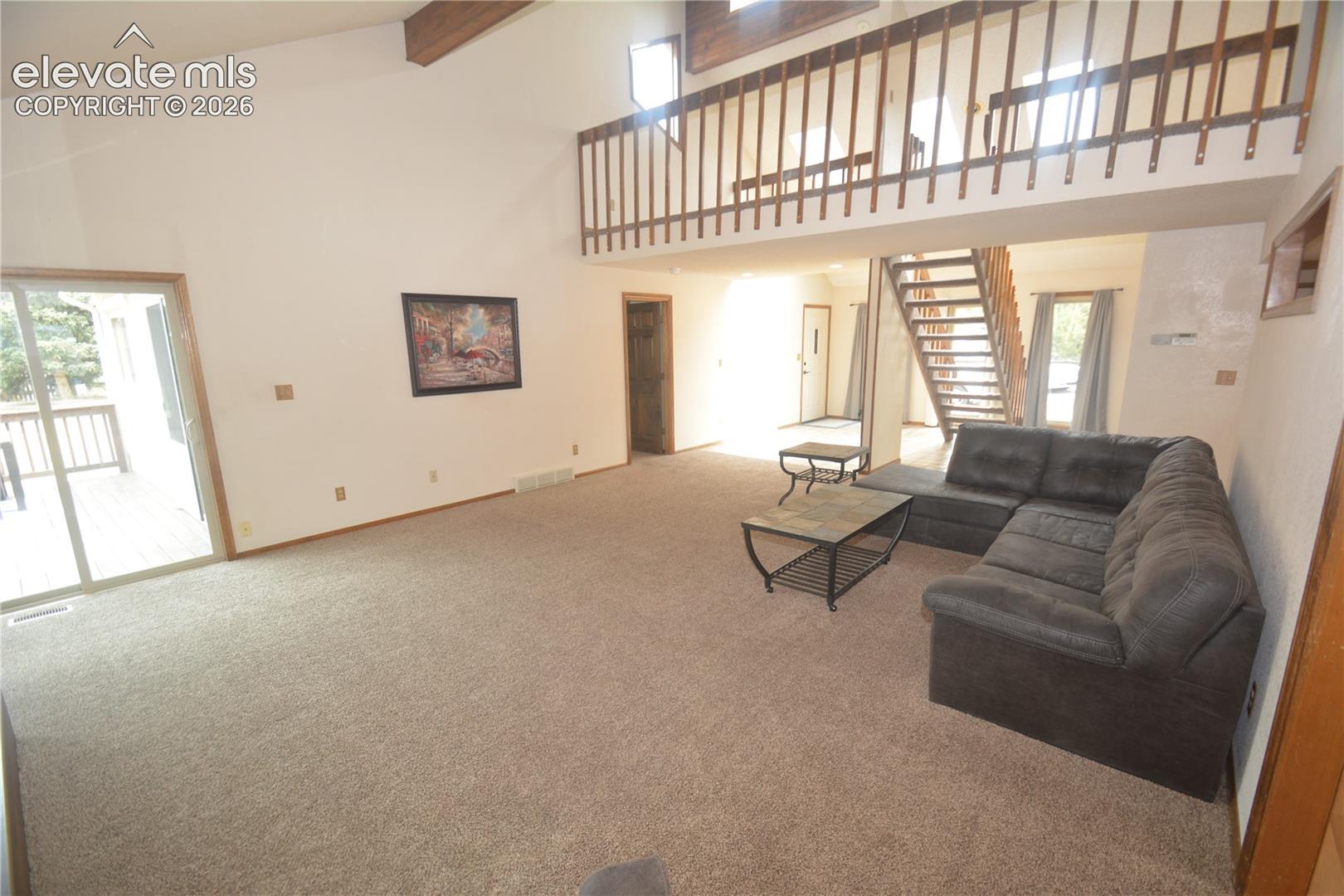 view from dining room into living room