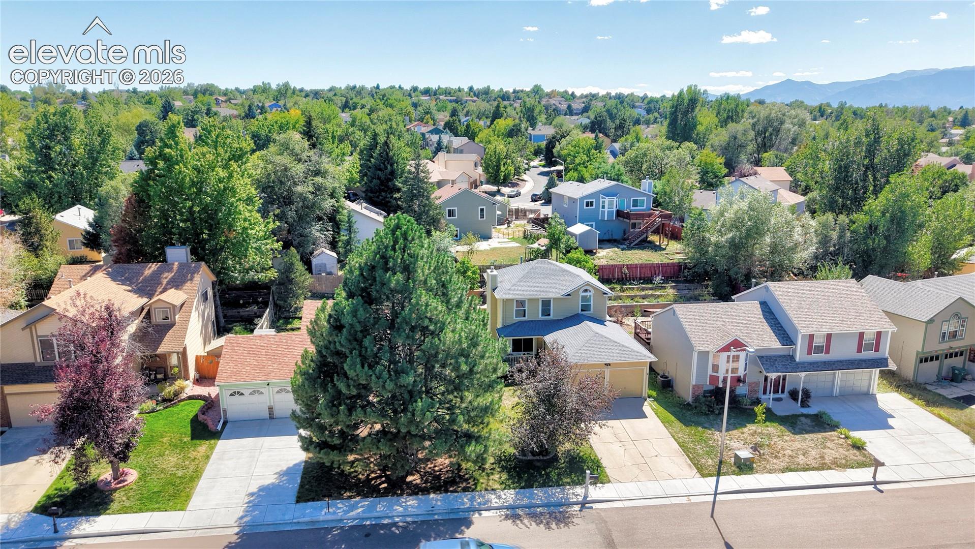 Aerial View of Front of the home and surrounding area
