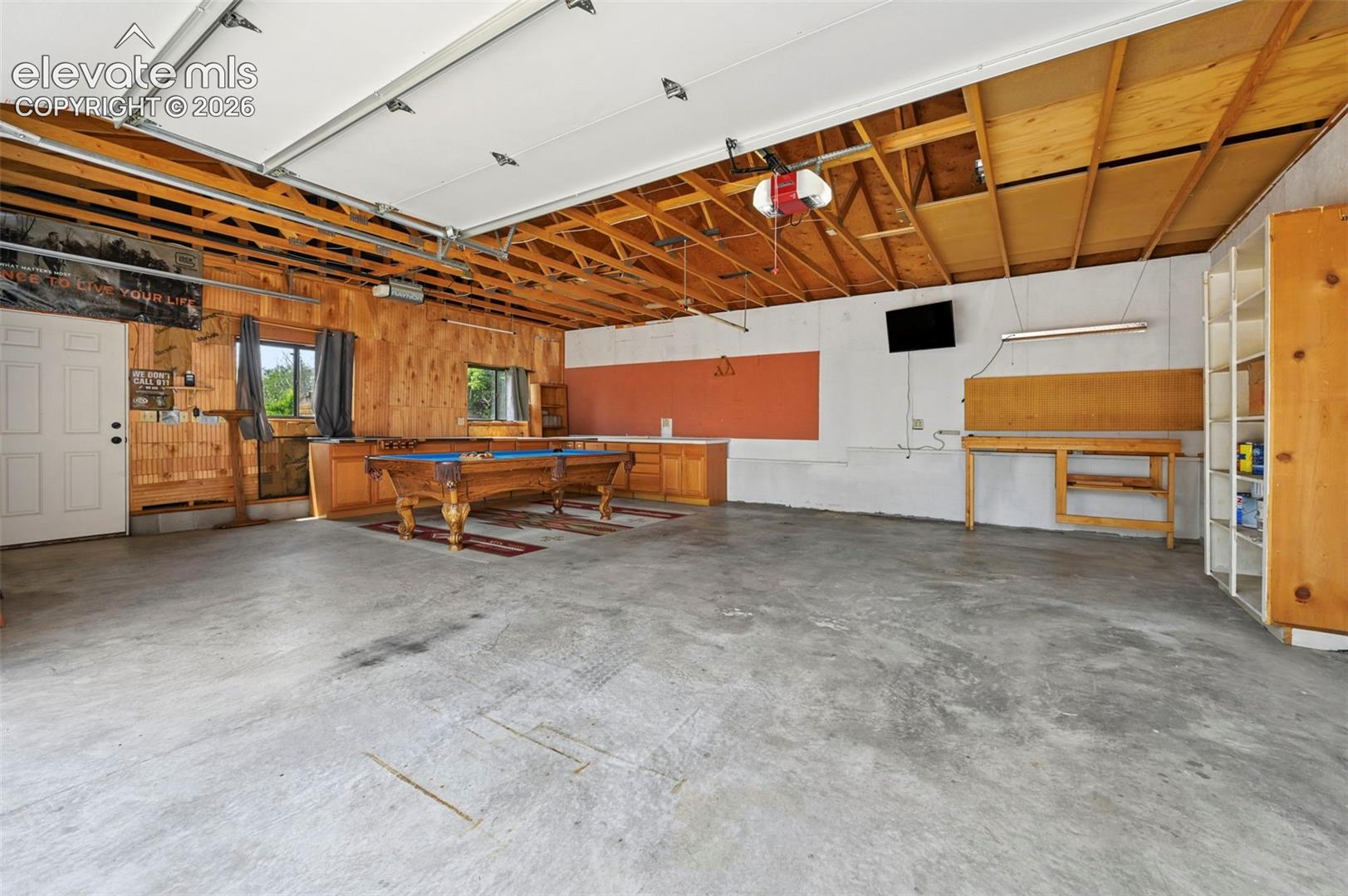  With Antique pool table included
