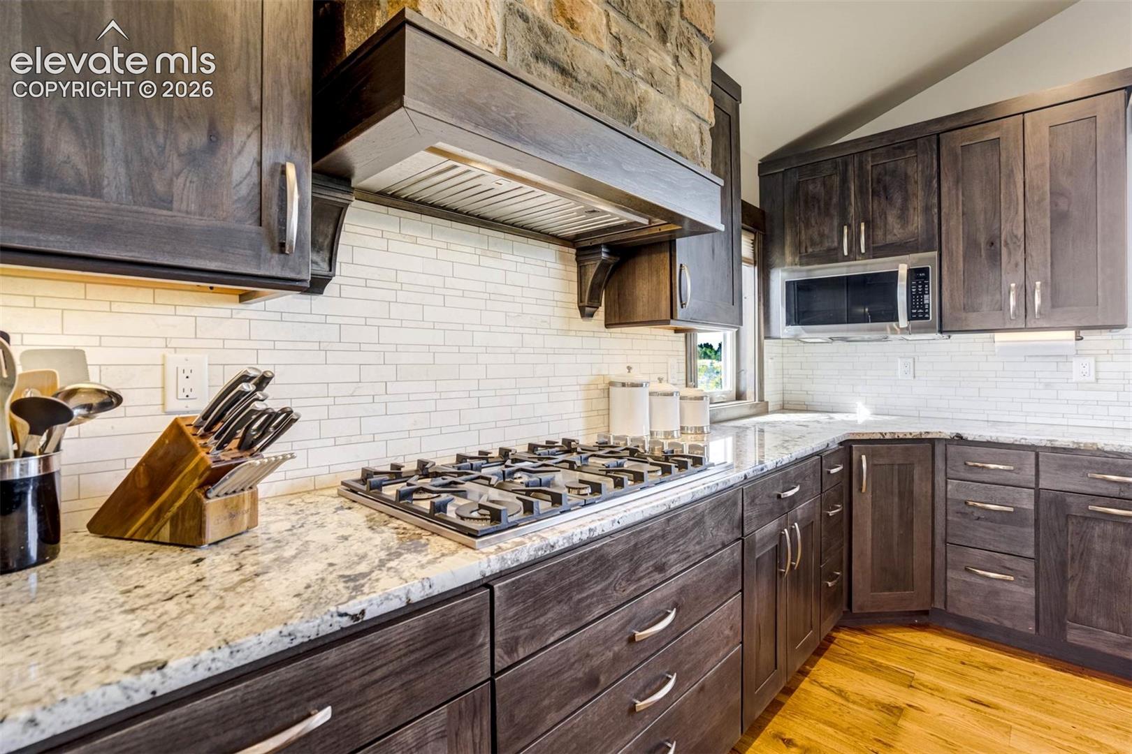 Gourmet kitchen with gas range
