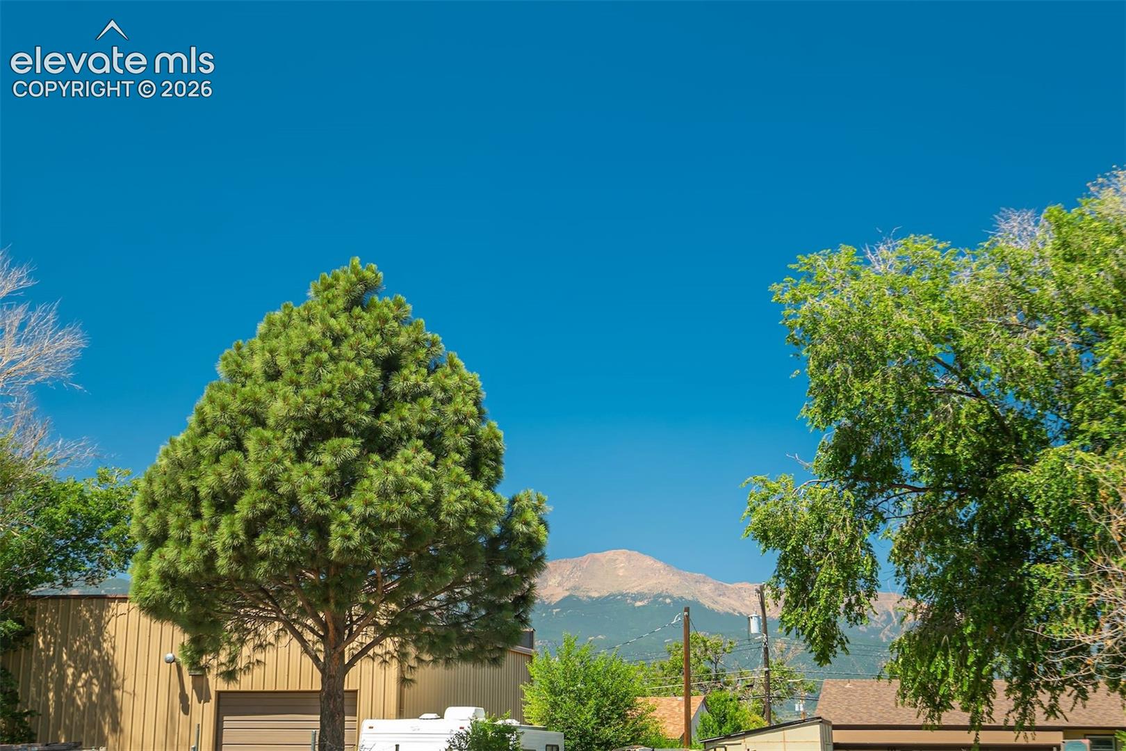 View of Pikes Peak out front windows.