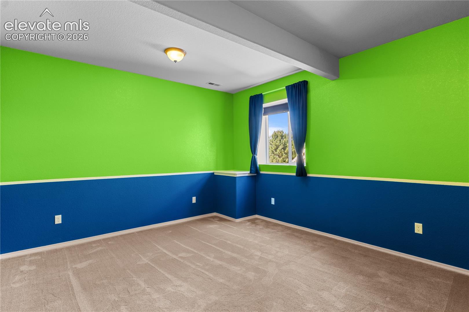 Each room has a walk-in closet