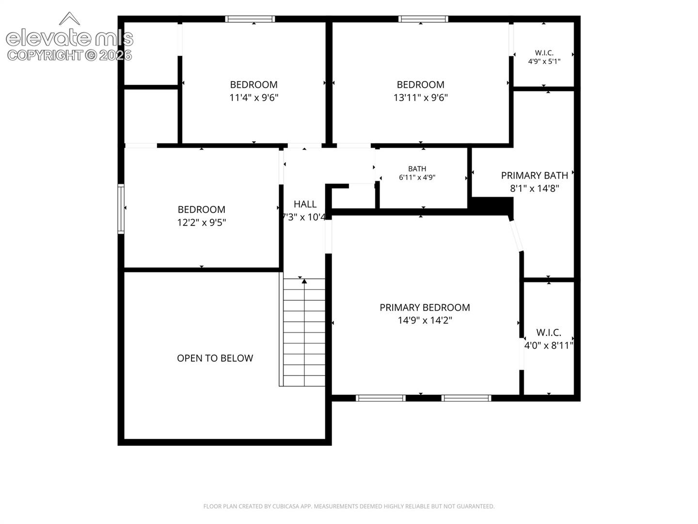 Upper Level Floor Plan