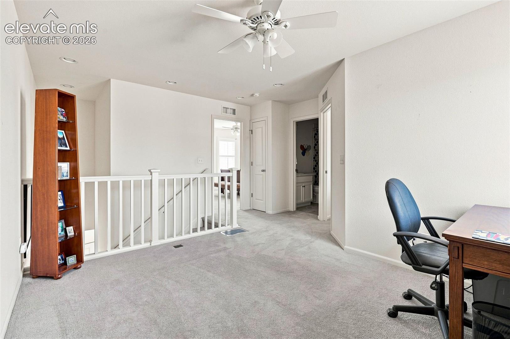 Roomy, light and bright loft area and can double as office or additional living space