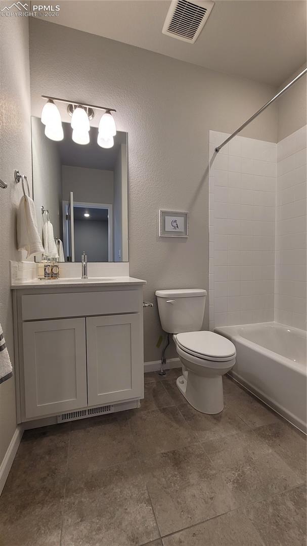 Full Bathroom with Tile Surround, Quart Countertop, located on the upper level! 