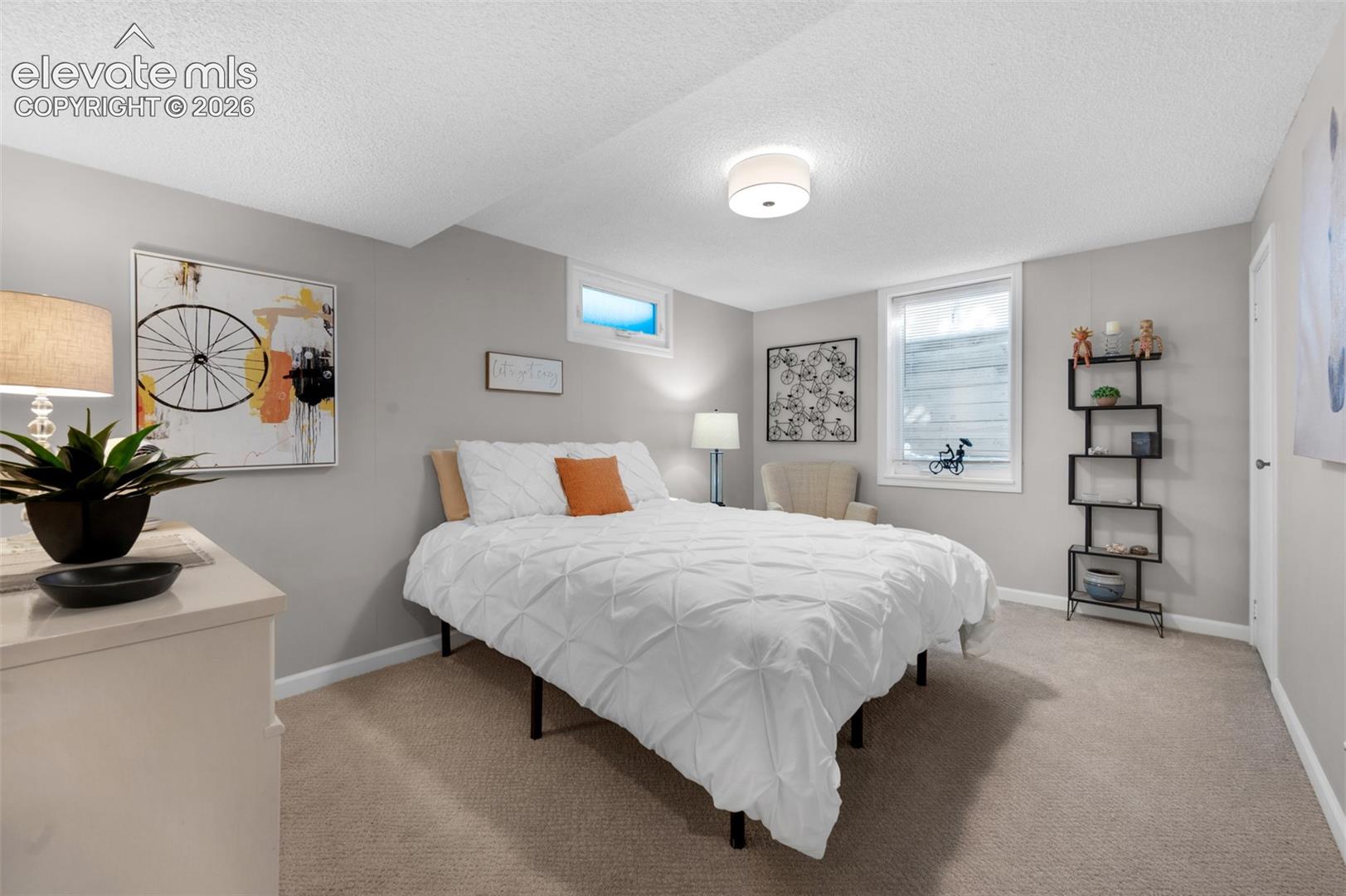 3rd bedroom in basement with egress window