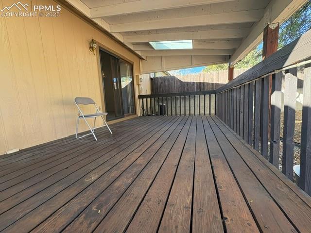View of wooden terrace