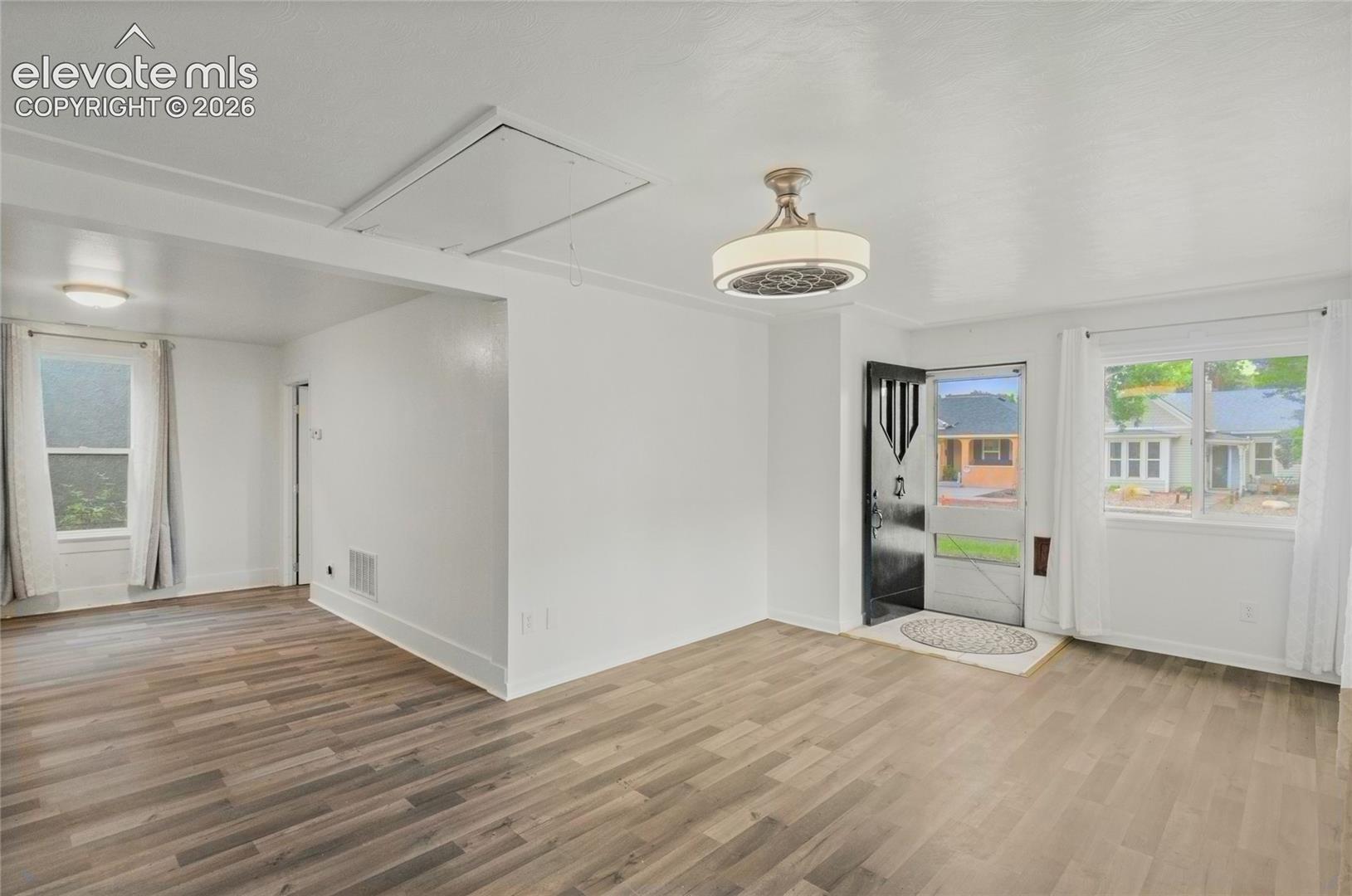 Entry and Living Room, lots of light