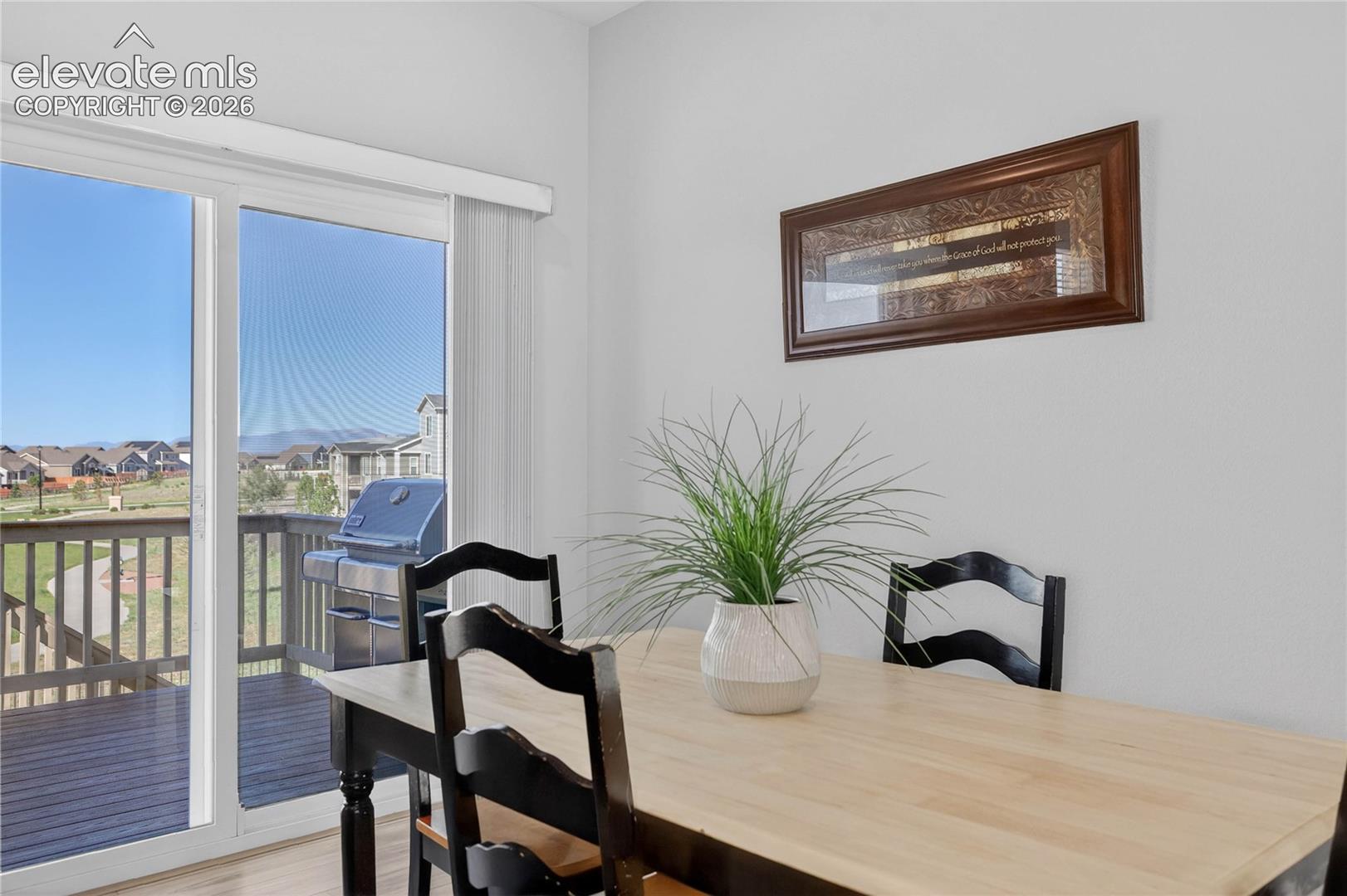 Mountain views from dining area