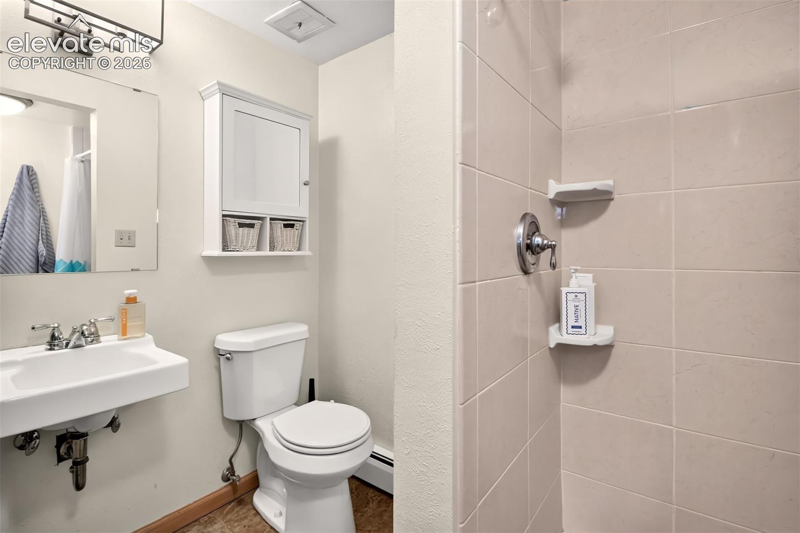 The 3/4 basement bathroom