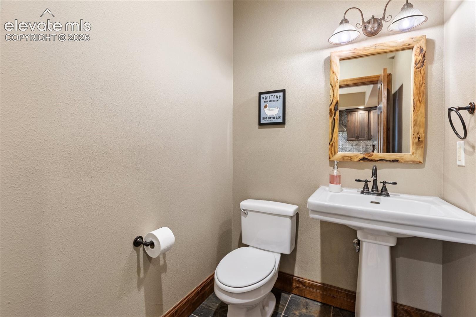 Guest bathroom on main level.