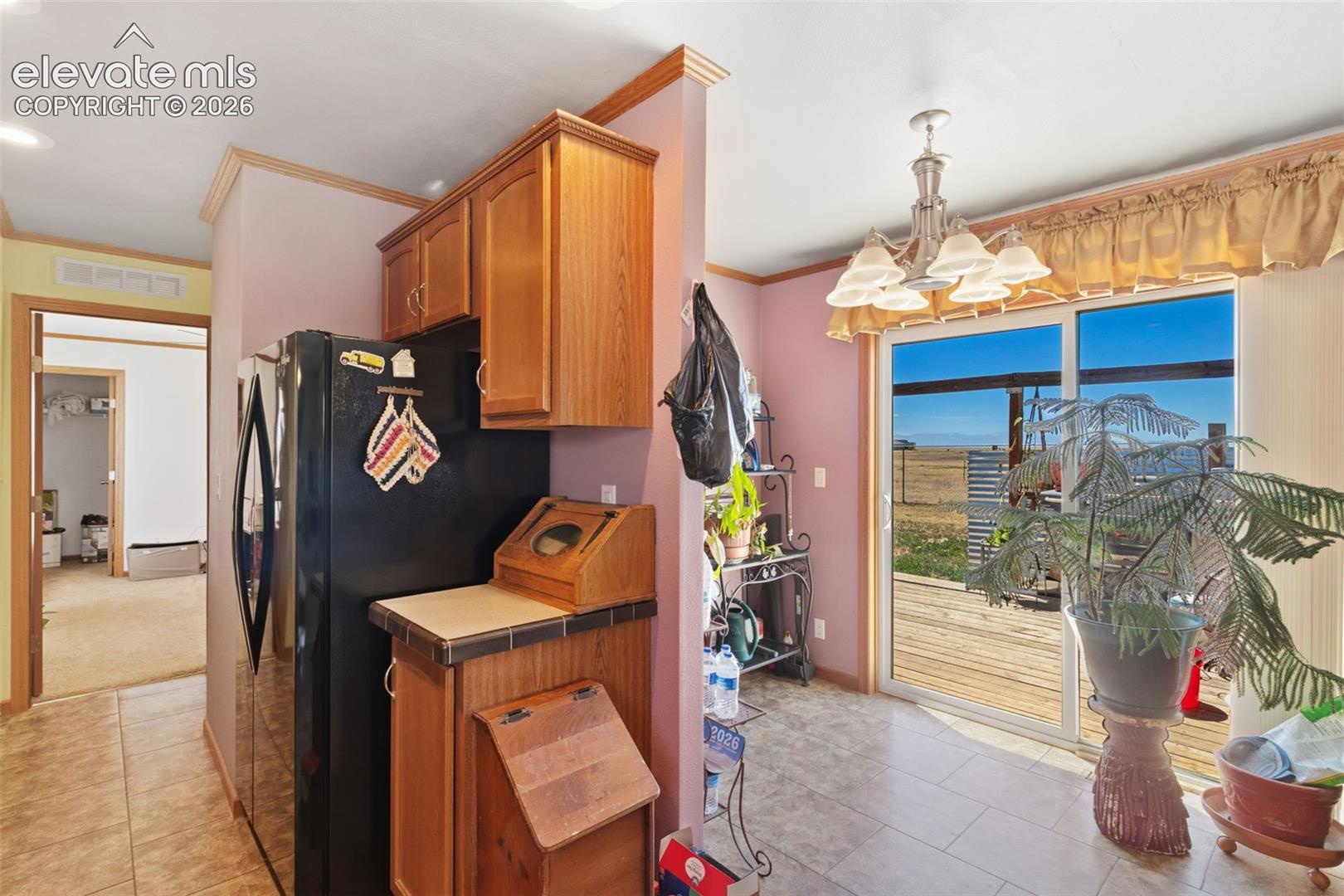 looking into dining area