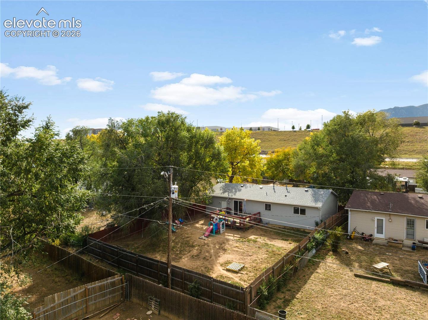 View of backyard