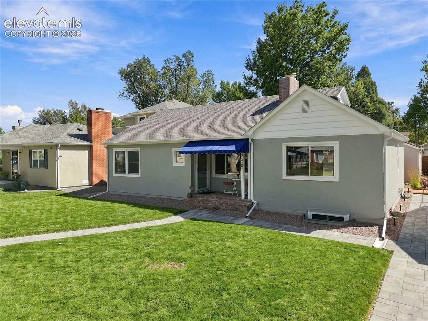 Updated home with 2 bedrooms, 2 bathrooms, an oversized 1-car garage, and 1,750 square feet of living space in Bonnyville. Step inside to modern, tasteful updates and an open floorplan centered on a beautiful brick fireplace hearth—perfect for entertaining. The remodeled kitchen has quartz countertops, stainless steel appliances, a 5-burner gas range, undermount sink, and a generous center island. Two bedrooms are on the main level, one has a custom built-in closet, and a full-sized updated bathroom completes the main level. Downstairs, you will find a family or recreation room, an updated ¾ bath, the laundry area, and ample storage. The backyard features a large lawn with a charming brick patio, ideal for entertaining or relaxing. From the yard a useful glass garage door gives you access to the workshop and detached garage. Recent improvements include the roof, water heater, furnace, central air, windows, stair railings, back slider, blinds, washer and dryer, interior lighting, rear exterior stucco, stone walkway, fencing, sunsail, Tuff Shed, and Gladiator garage walls. The location is ideal for daily essentials and neighborhood favorites nearby. Just over a block away, the historic Bon Shopping Center offers Safeway, Ace Hardware, The Pharmacy, the UPS Store, Ent Credit Union, salons, and specialty shops. Stir Coffee & Cocktails, El Gringo Tacos, and the Drive-In Tasty Freeze cover coffee, tacos, and soft serve. Across Wahsatch, Bonforte Park has tennis courts and a playground. In the other direction, historic Patty Jewett Golf Course pairs Pikes Peak views with a restaurant open to everyone. Steele Elementary and the Shooks Run and Rock Island Trails are nearby, along with The Lincoln School, home to Building Three Coffee and Nightingale Bakery. The Old North End's tree-lined streets lead straight downtown.