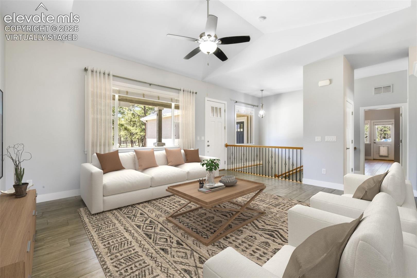 Main living room virtually staged