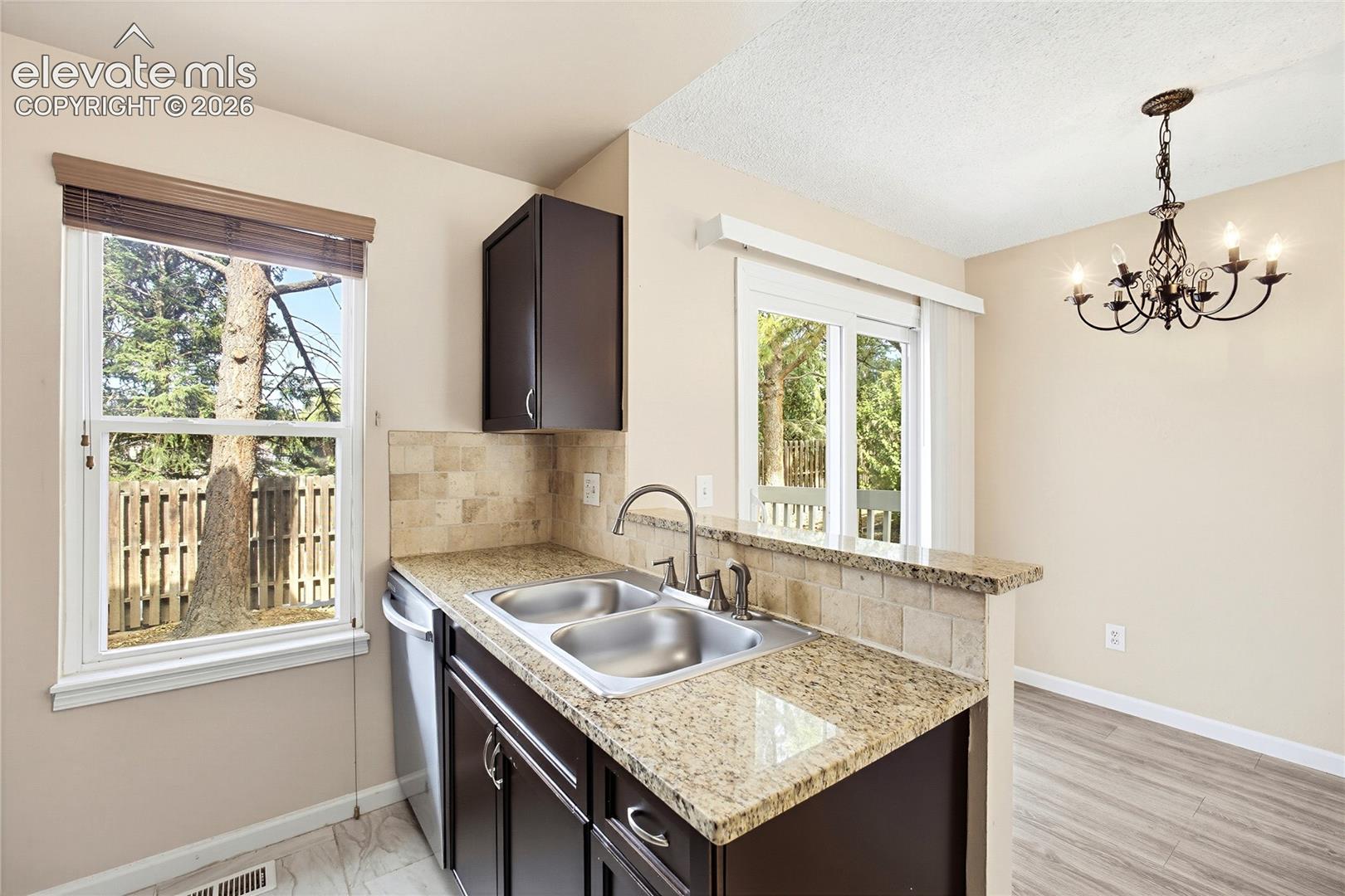 View of the Dining Area from the Kitchen.