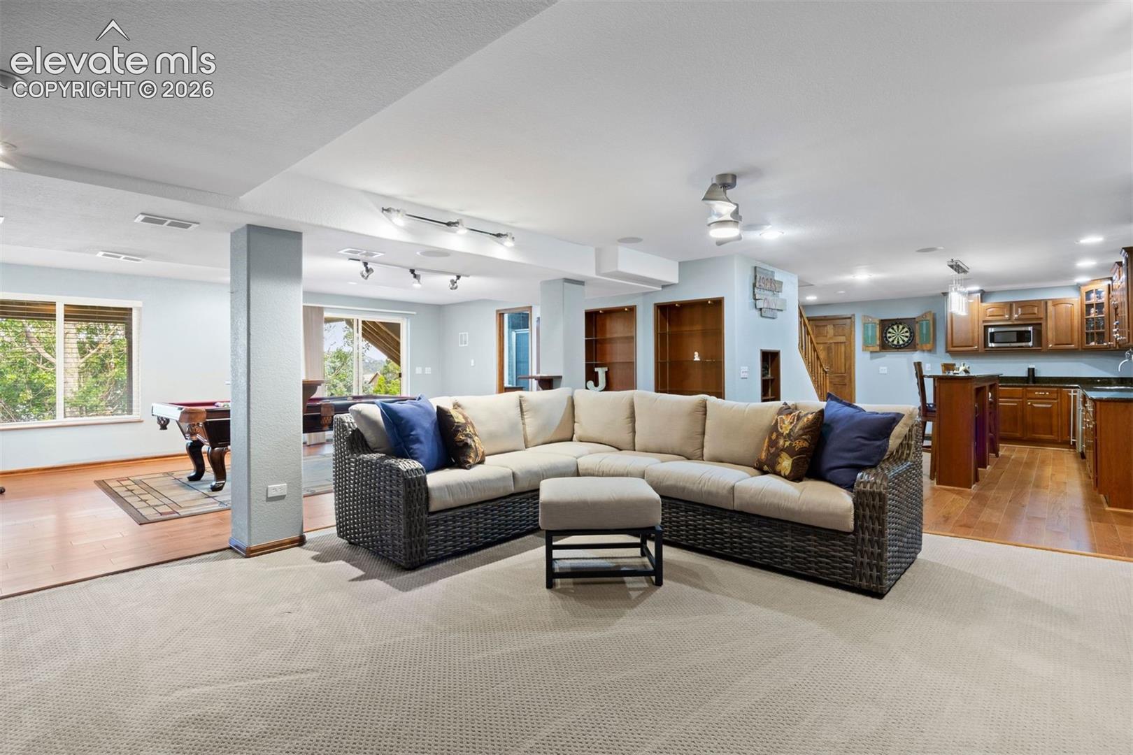 A generous entertainment space.
