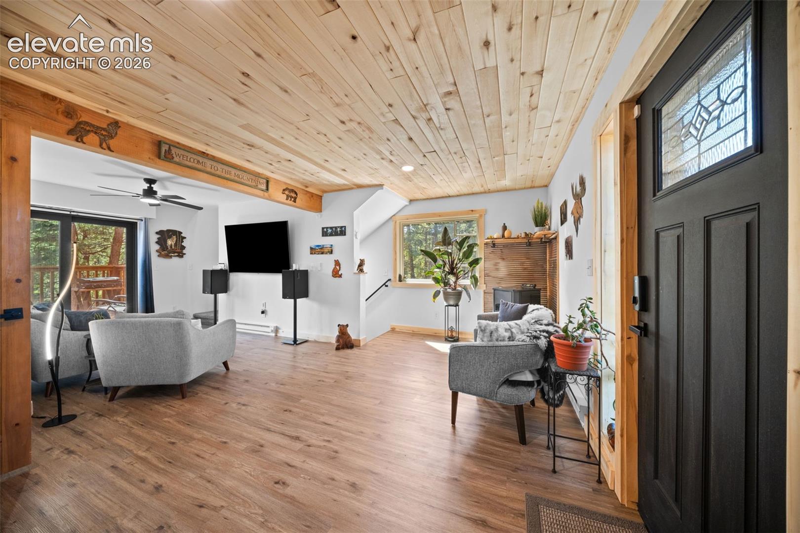 Main level sitting area and living room