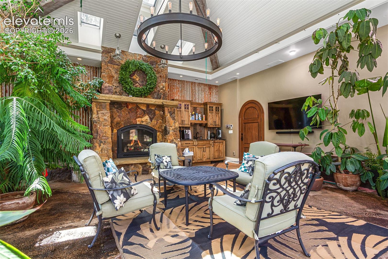 The conservatory is a great flex space.