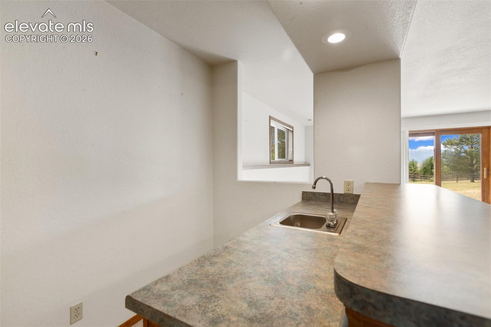 Family room wet bar. 