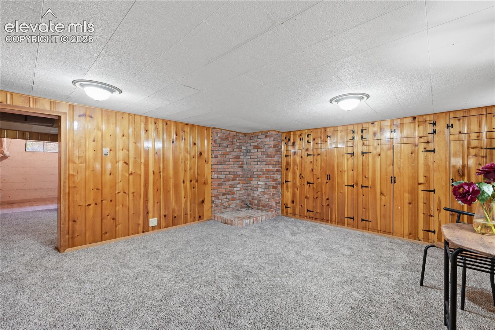 The family room in the basement. Lots of space and even more storage closets.