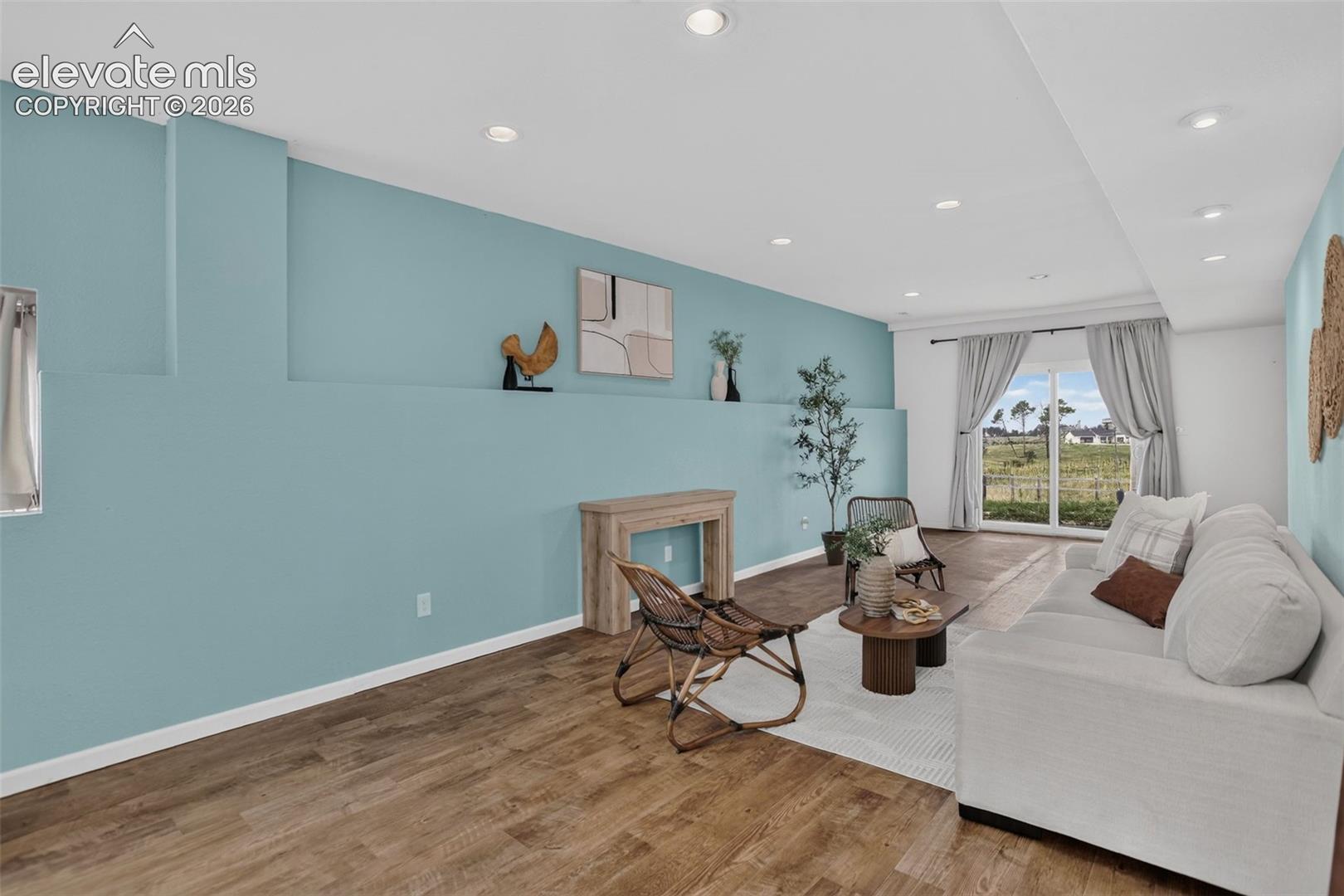 Downstairs, large family room, game room or home theater.  Make it your own.