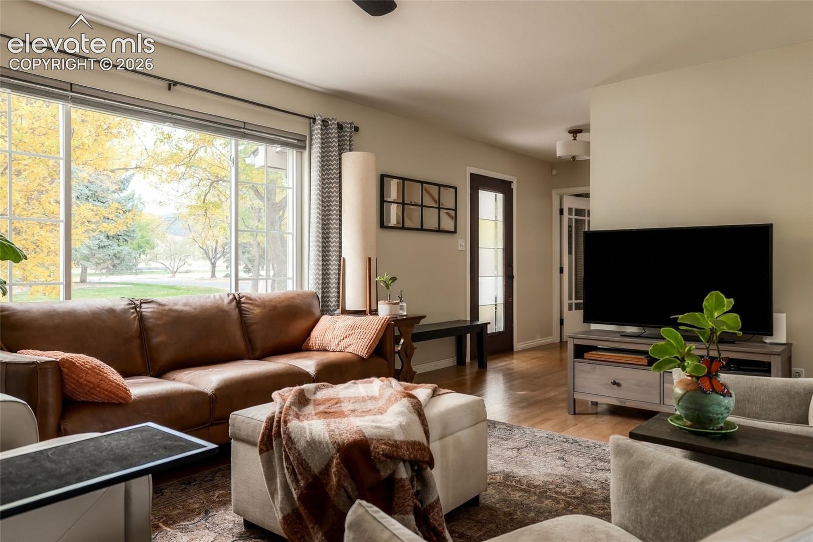 Living room greets you off the entry