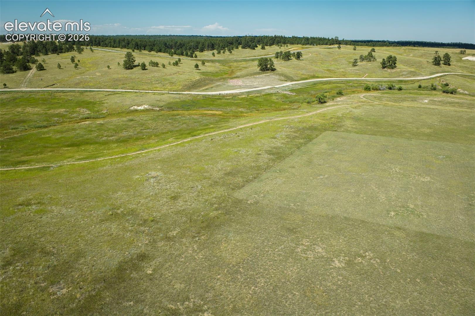 Expansive acreage featuring rolling topography, open grasslands, and scattered stands of mature evergreen trees