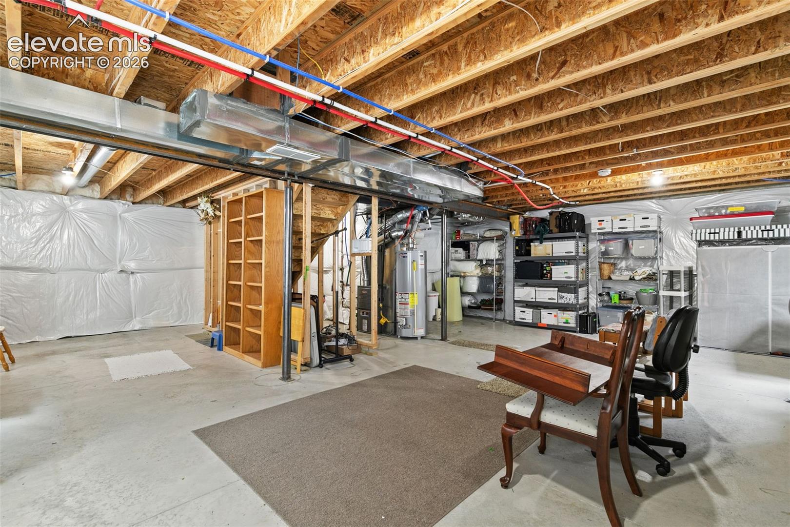 Large unfinished basement