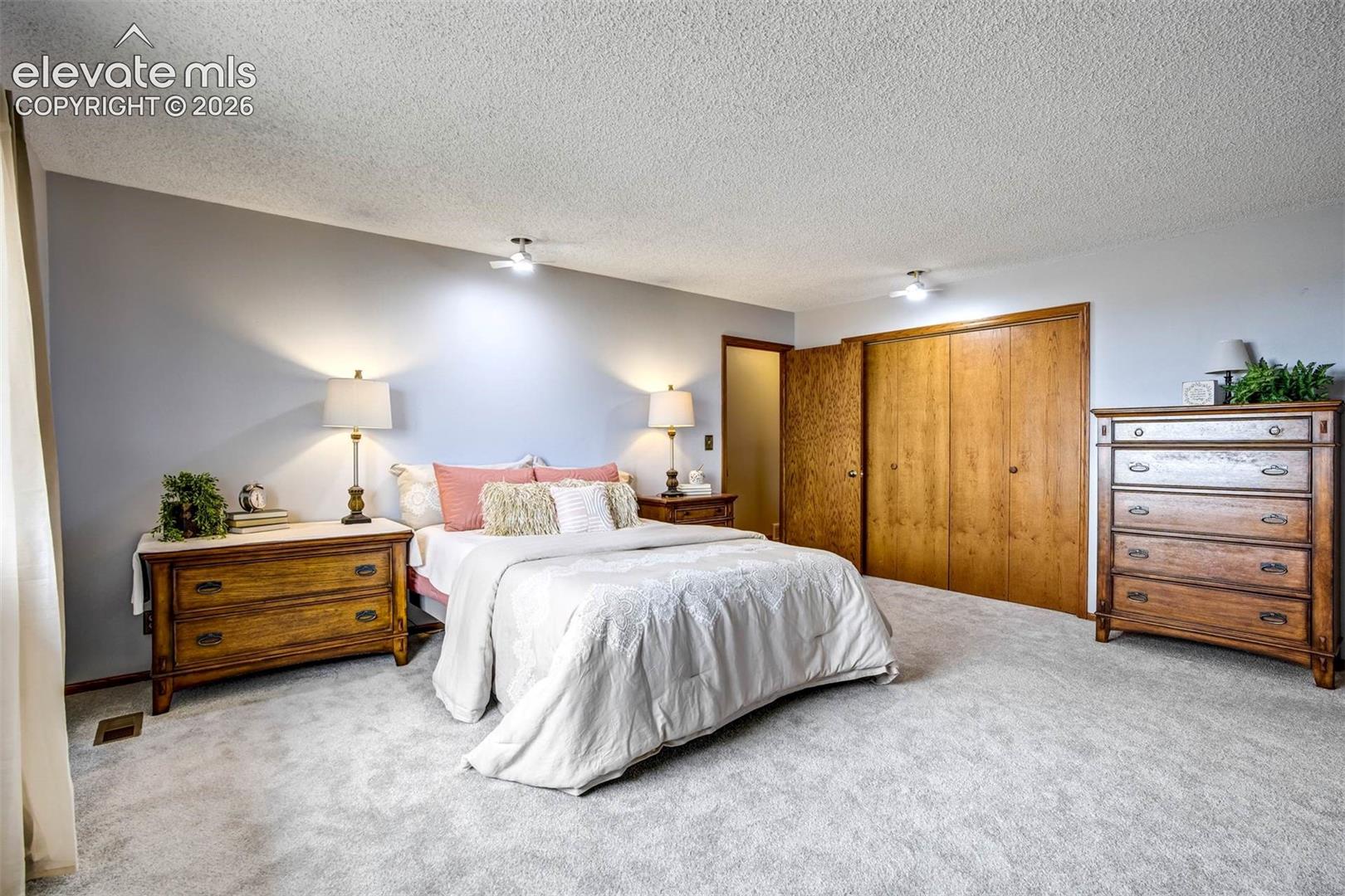 Large double closet, new carpet, south window w/mountain range views