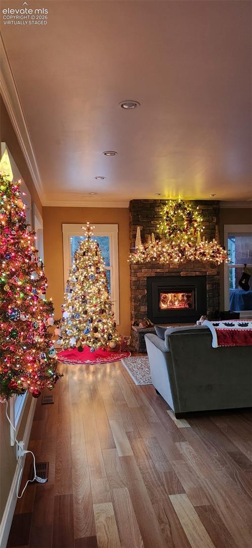 Living Room @ Christmas Virtually Staged