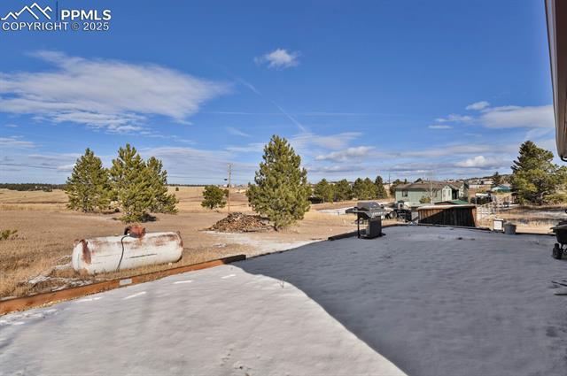 Back yard spans all the way to the new street behind