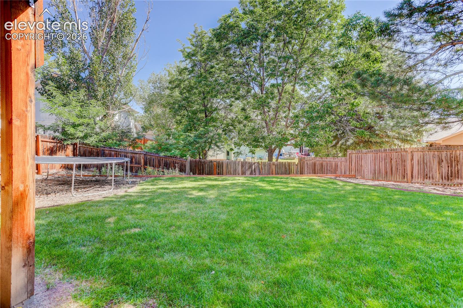Fully fenced backyard