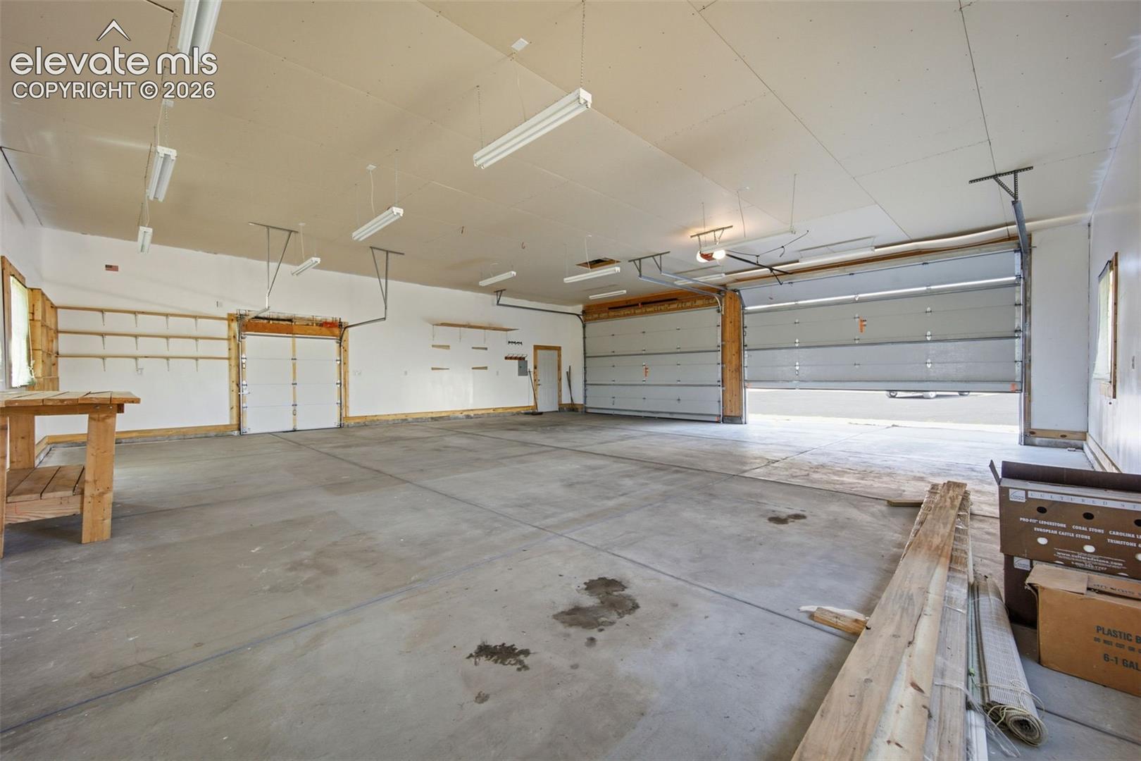 Detached garage with room for up to 8 cars!