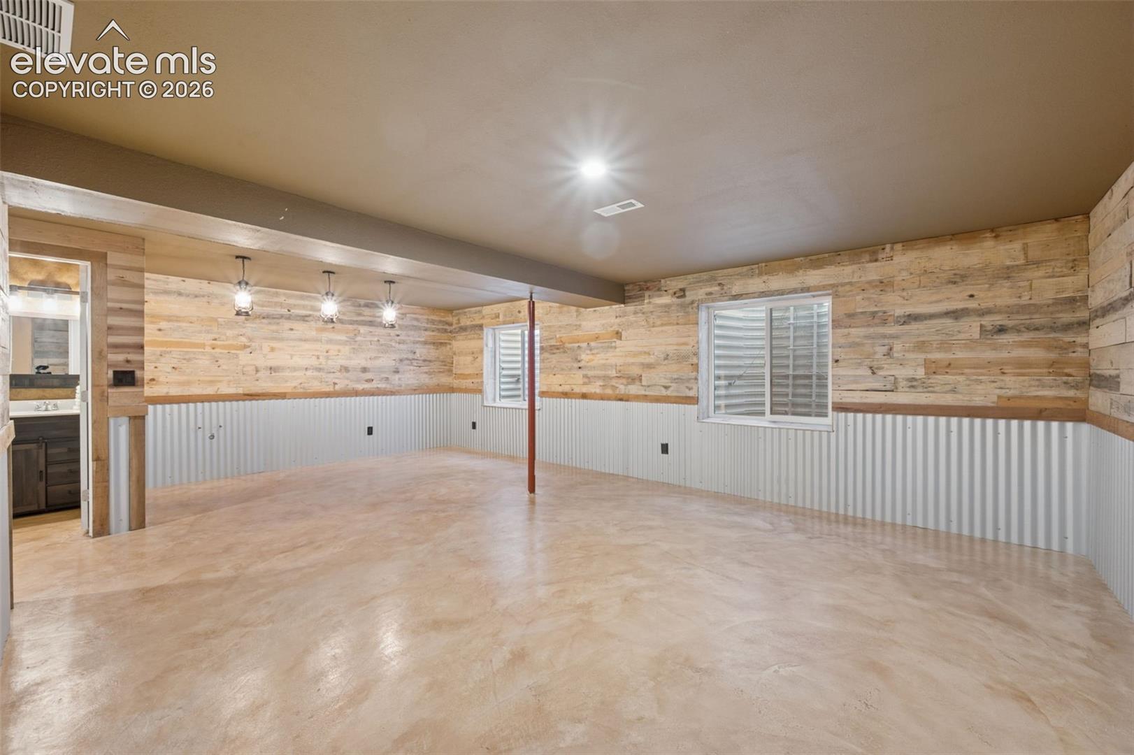 ORIGINAL PHOTO : Living Space Number 3 - Colorado Luxury Rustic Basement with Wet Bar Rough ins