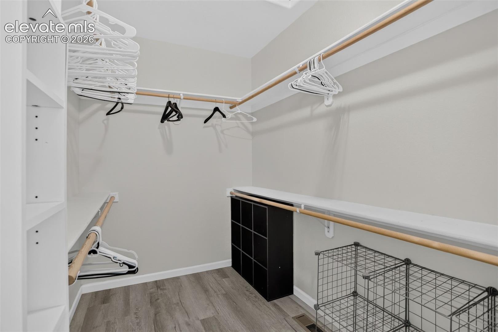 Primary large walk in closet.