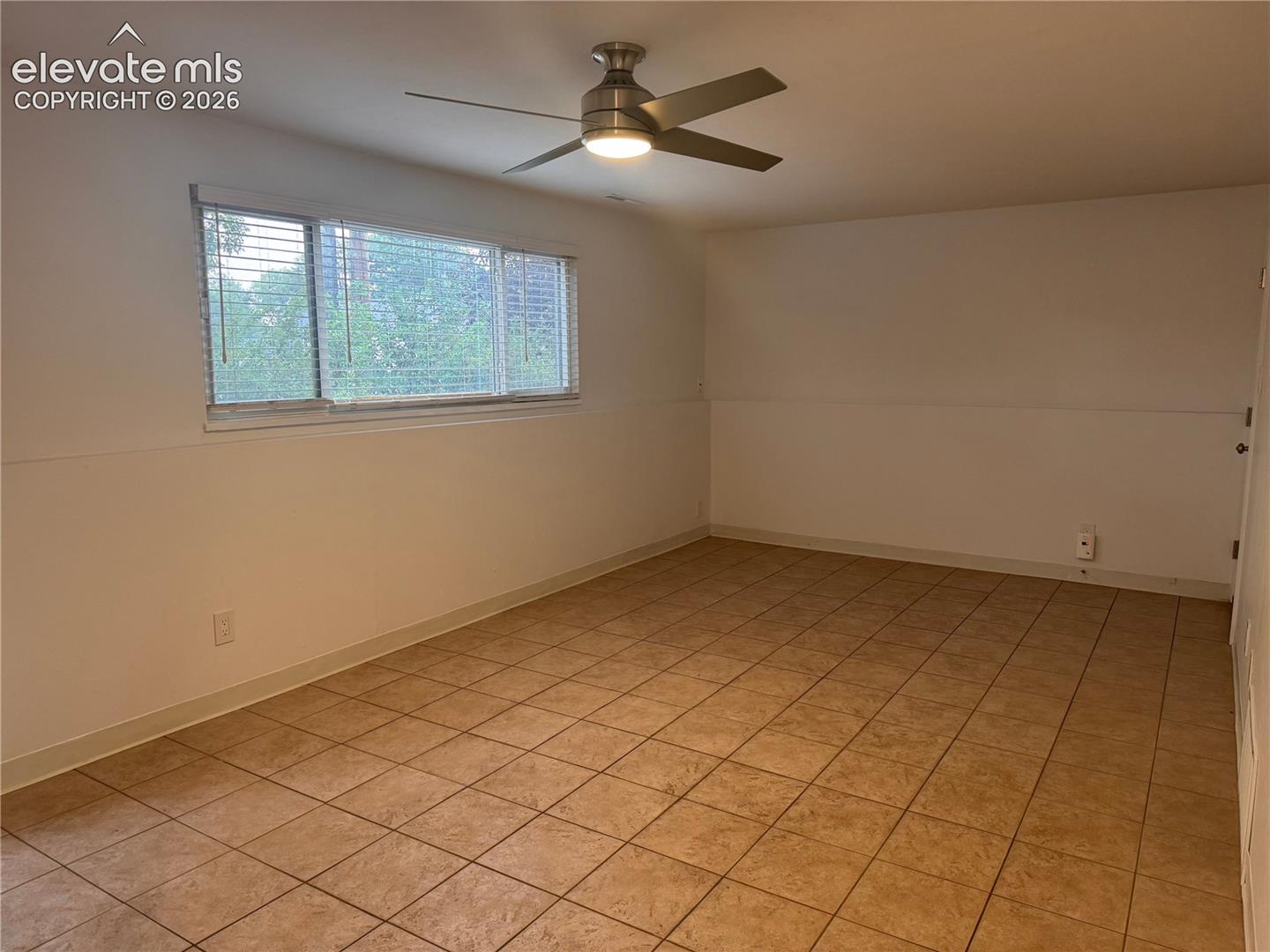 Tile flooring in lower unit