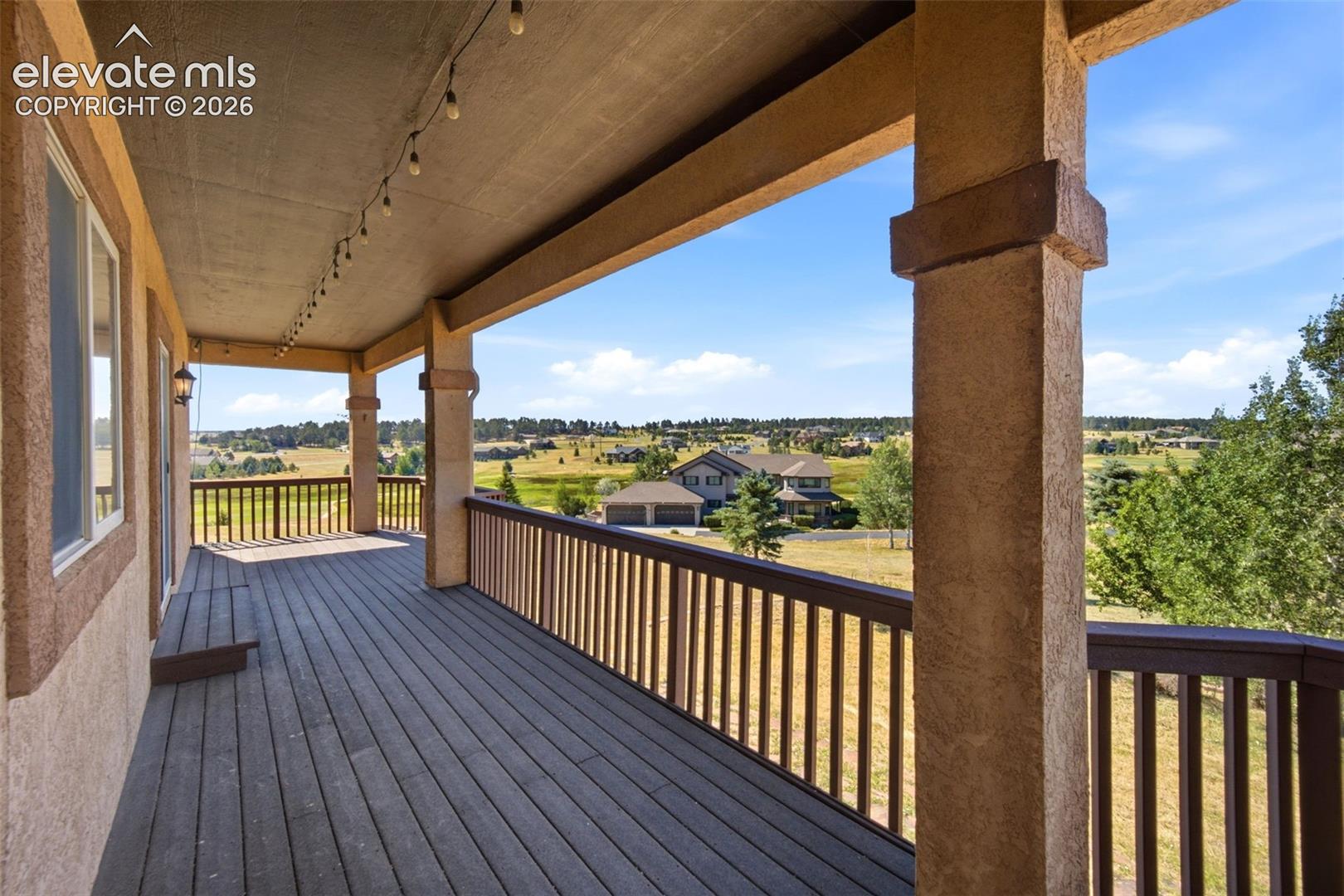 Walkout from Living Room to covered deck