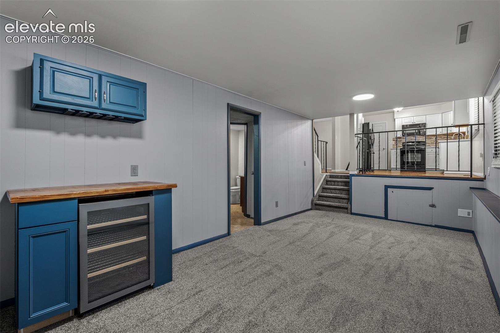 Family Room with Bar Area