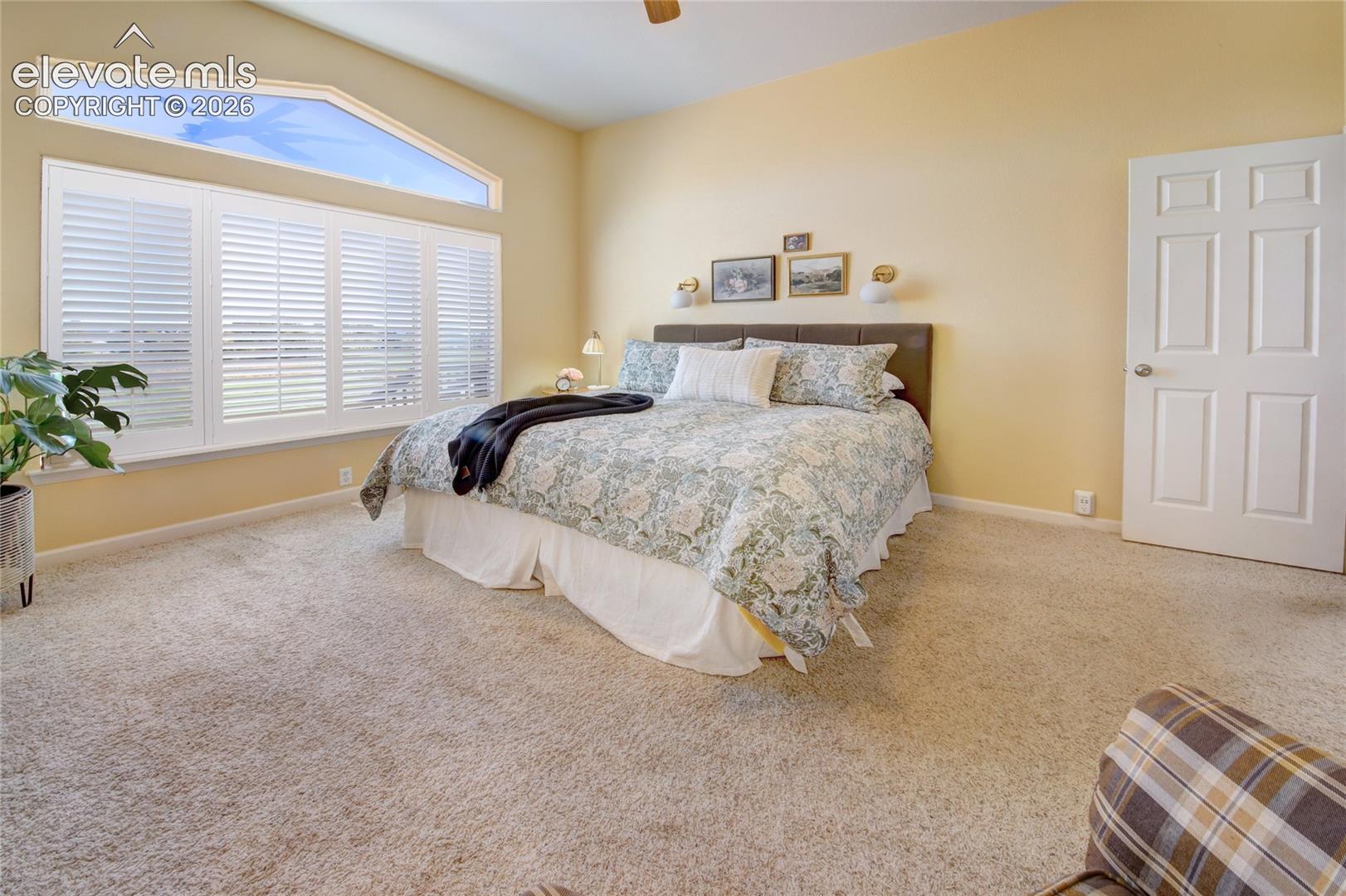 Master bedroom is spacious and offers lots of natural light
