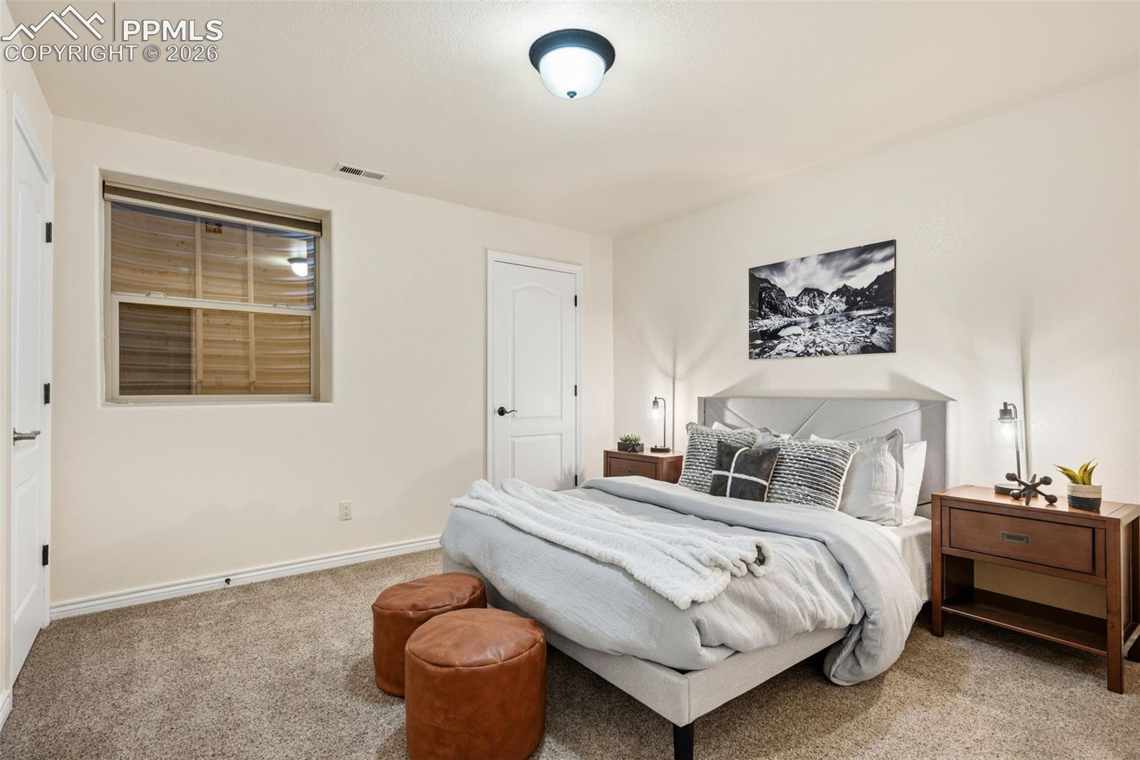 Bedroom 4 downstairs also has a storage closet in addition to regular clothes closet