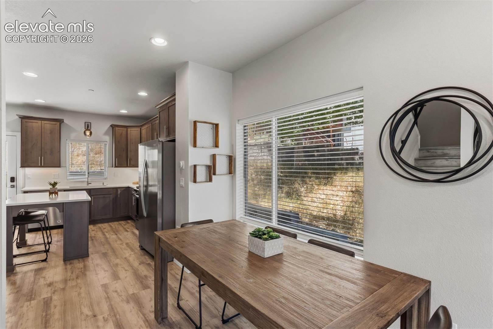 Separate dining area off kitchen