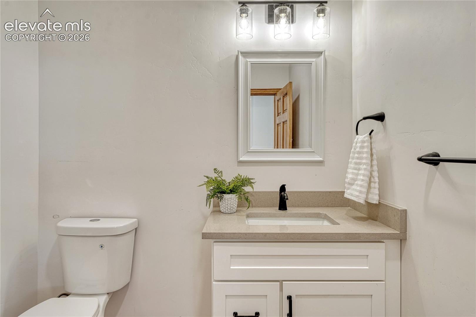 Main level powder room.