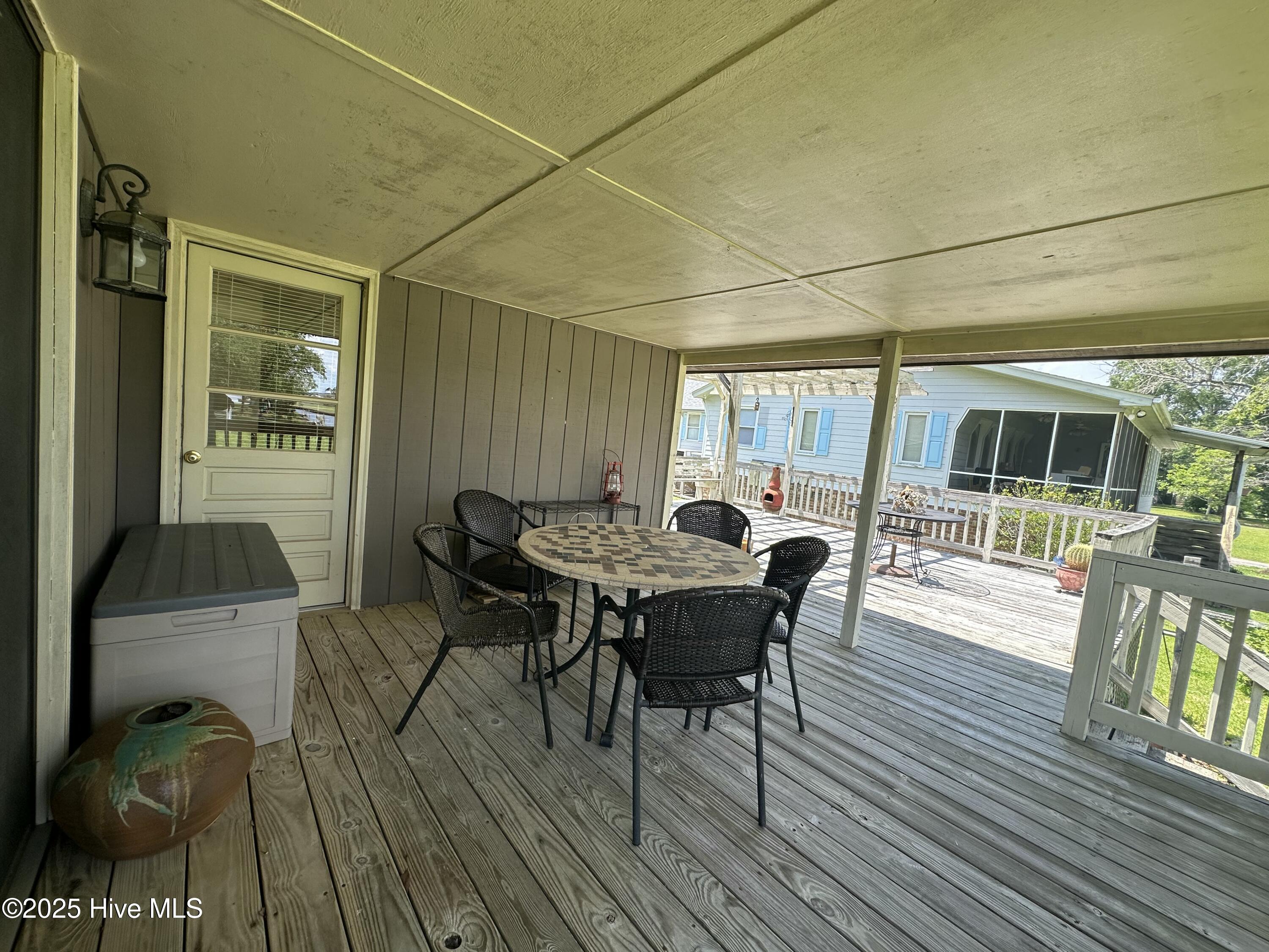 Covered area on deck