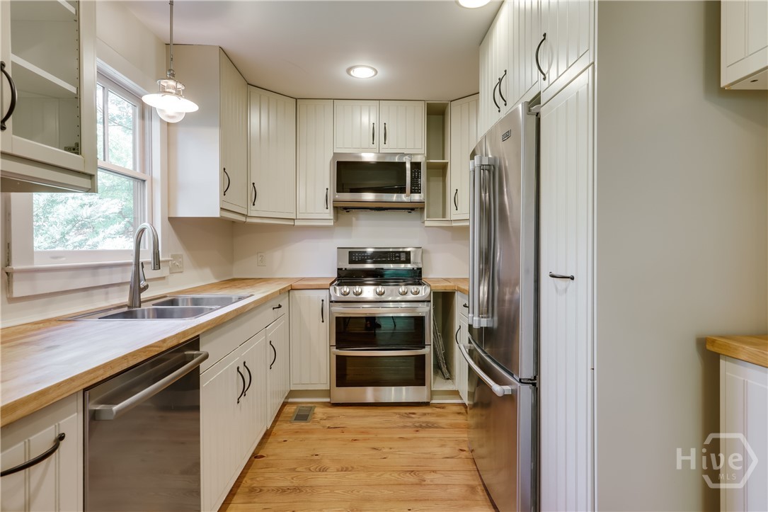 refreshed kitchen with high end appliances