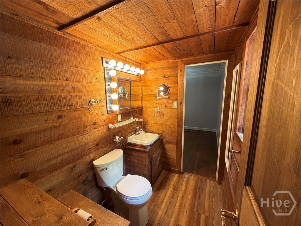 Half Bathroom with New Flooring