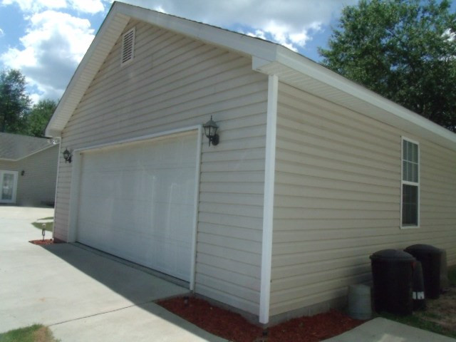 View of Double Garage and Recreation Room