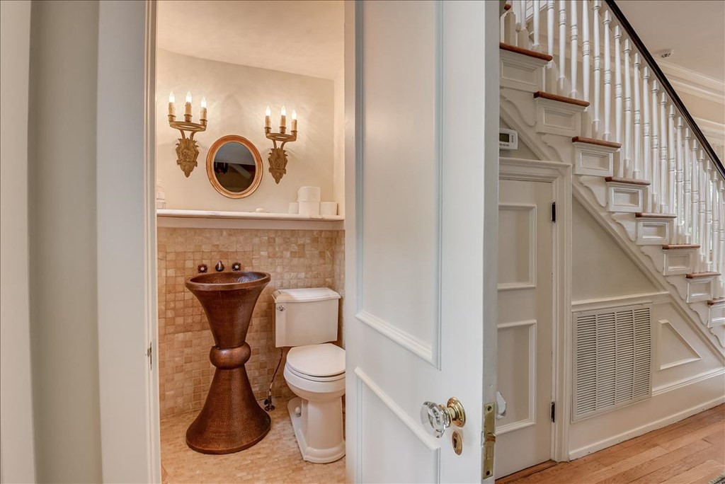 Renovated Half-bath under stairs